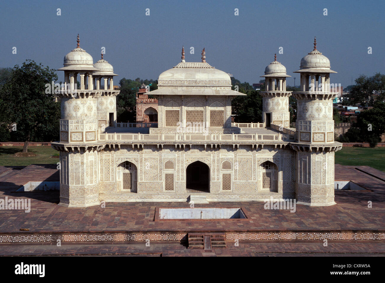 Mausoleum Itmad-ud-Daula's Tomb, Agra, Uttar Pradesh, India, Asia Stock Photo