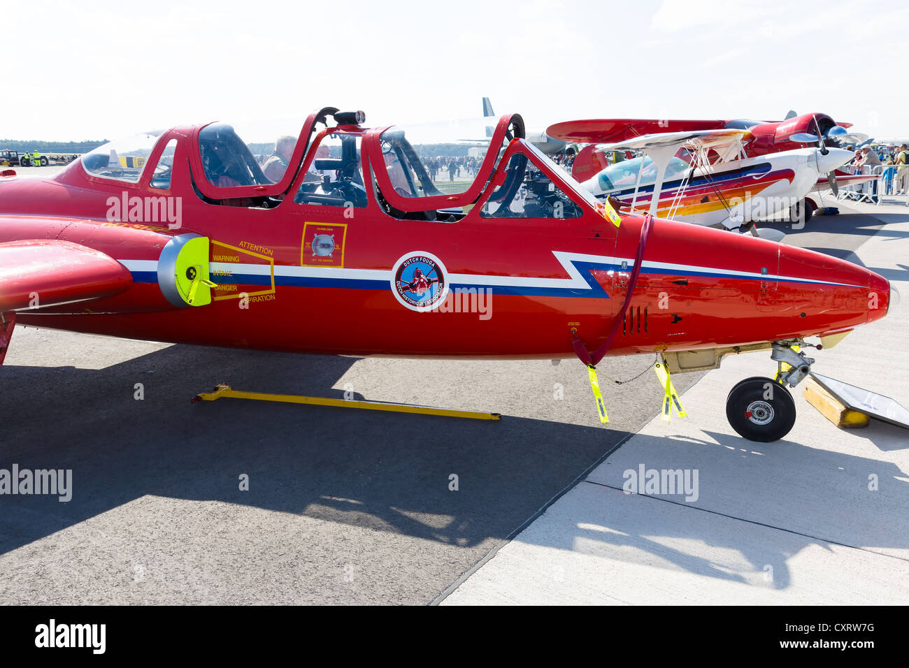 The two-seat jet trainer Fouga Magister CM-170 Stock Photo - Alamy