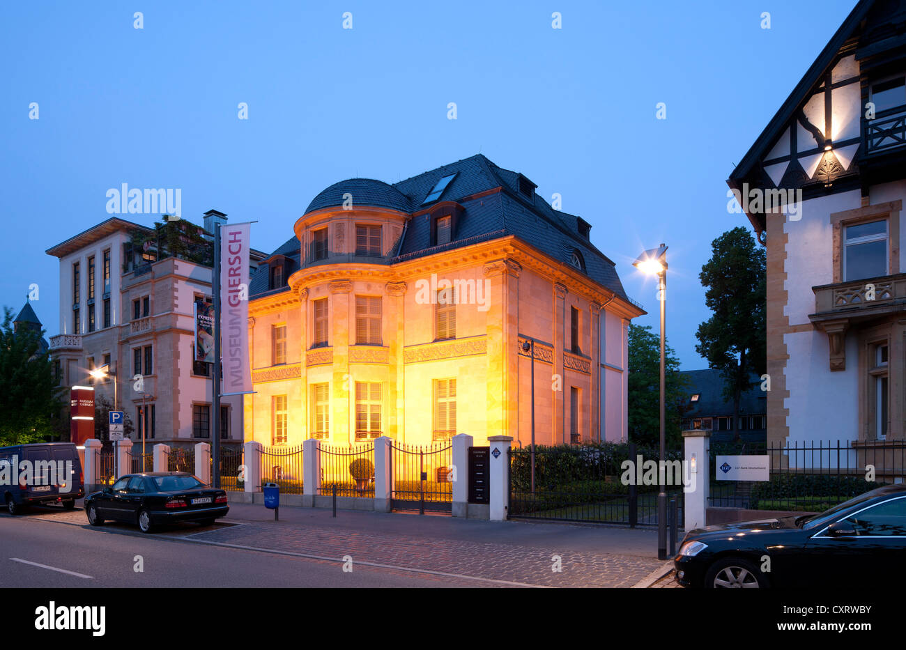 Museum Giersch, Museumsufer or Museum Embankment, Frankfurt am Main, Hesse, Germany, Europe, PublicGround Stock Photo