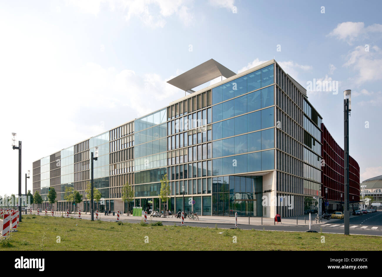 Office building on Europa-Allee, Europaviertel district, Frankfurt am Main, Hesse, Germany, Europe, PublicGround Stock Photo