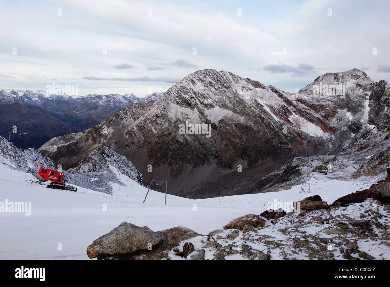 Stubai Glacier in Austria alps europe Stock Photo