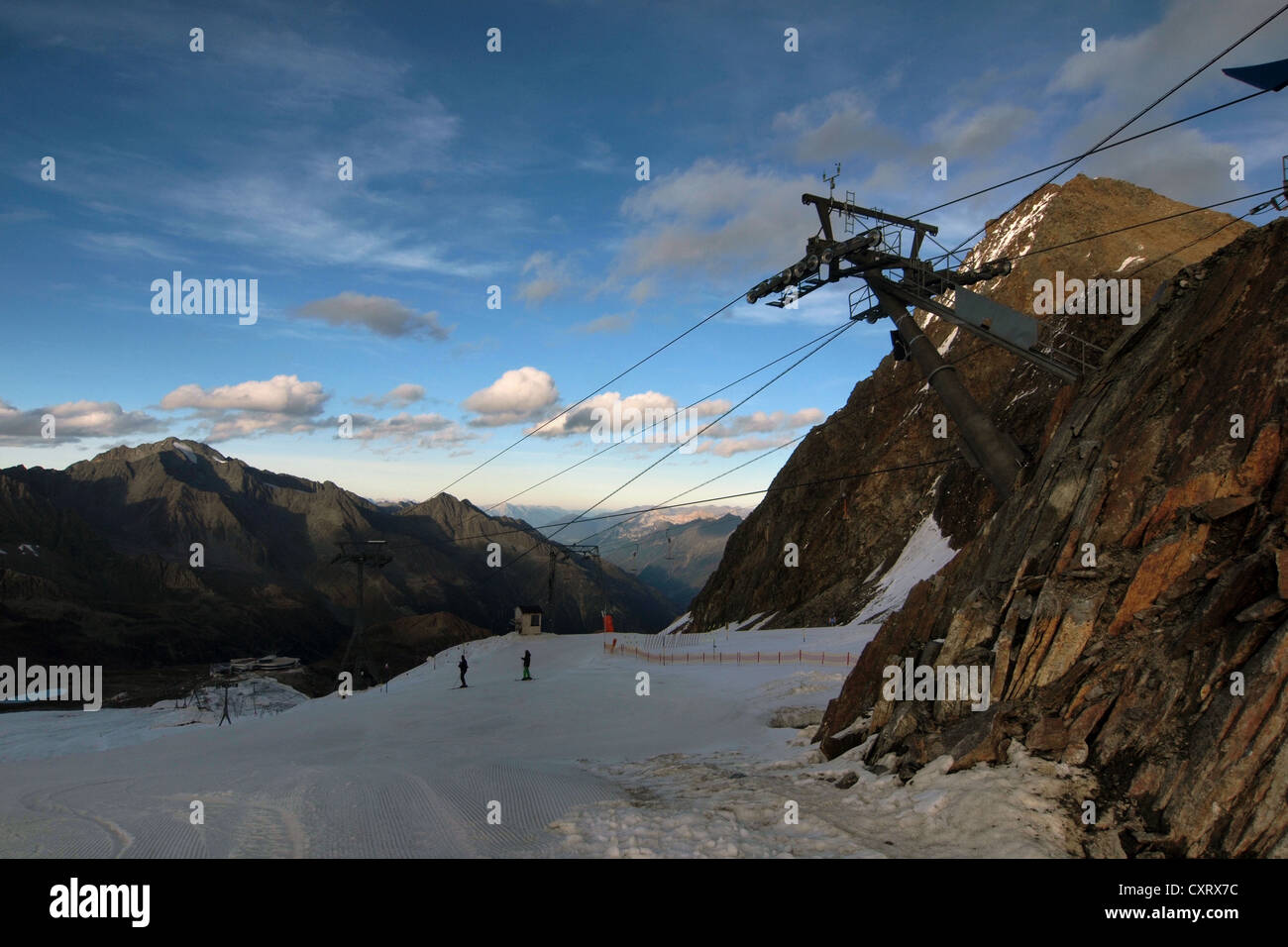 Stubai Glacier in Austria alps europe Stock Photo