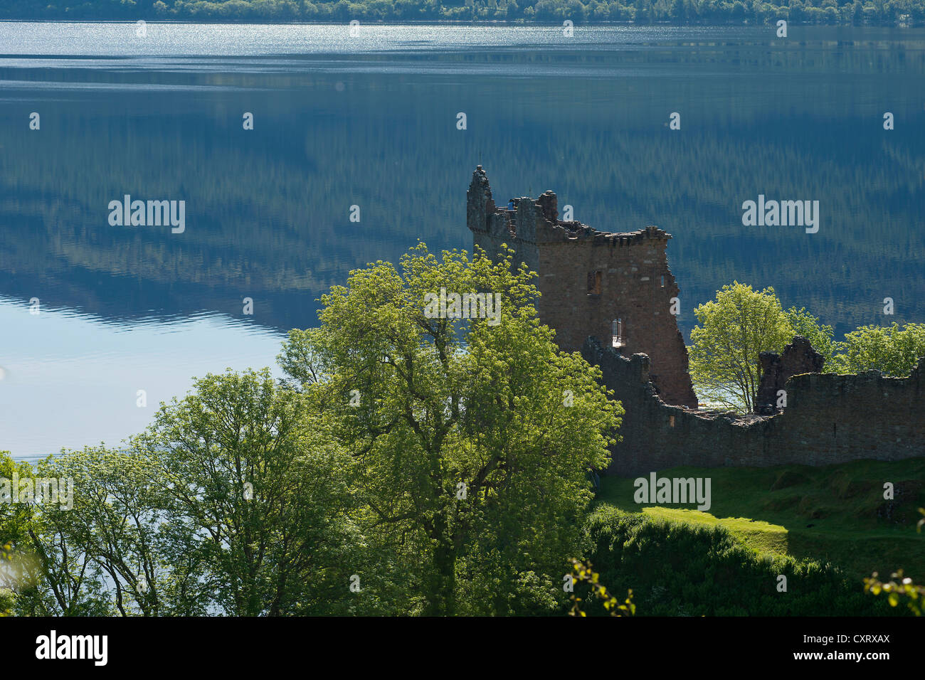 Urquart Castle, castle ruins at Loch Ness, near Inverness, Scotland, United Kingdom, Europe Stock Photo