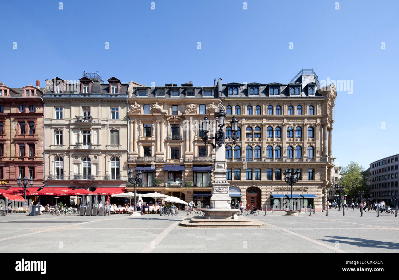 Historic commercial buildings on Opernplatz square, Frankfurt am Main, Hesse, Germany, Europe, PublicGround Stock Photo