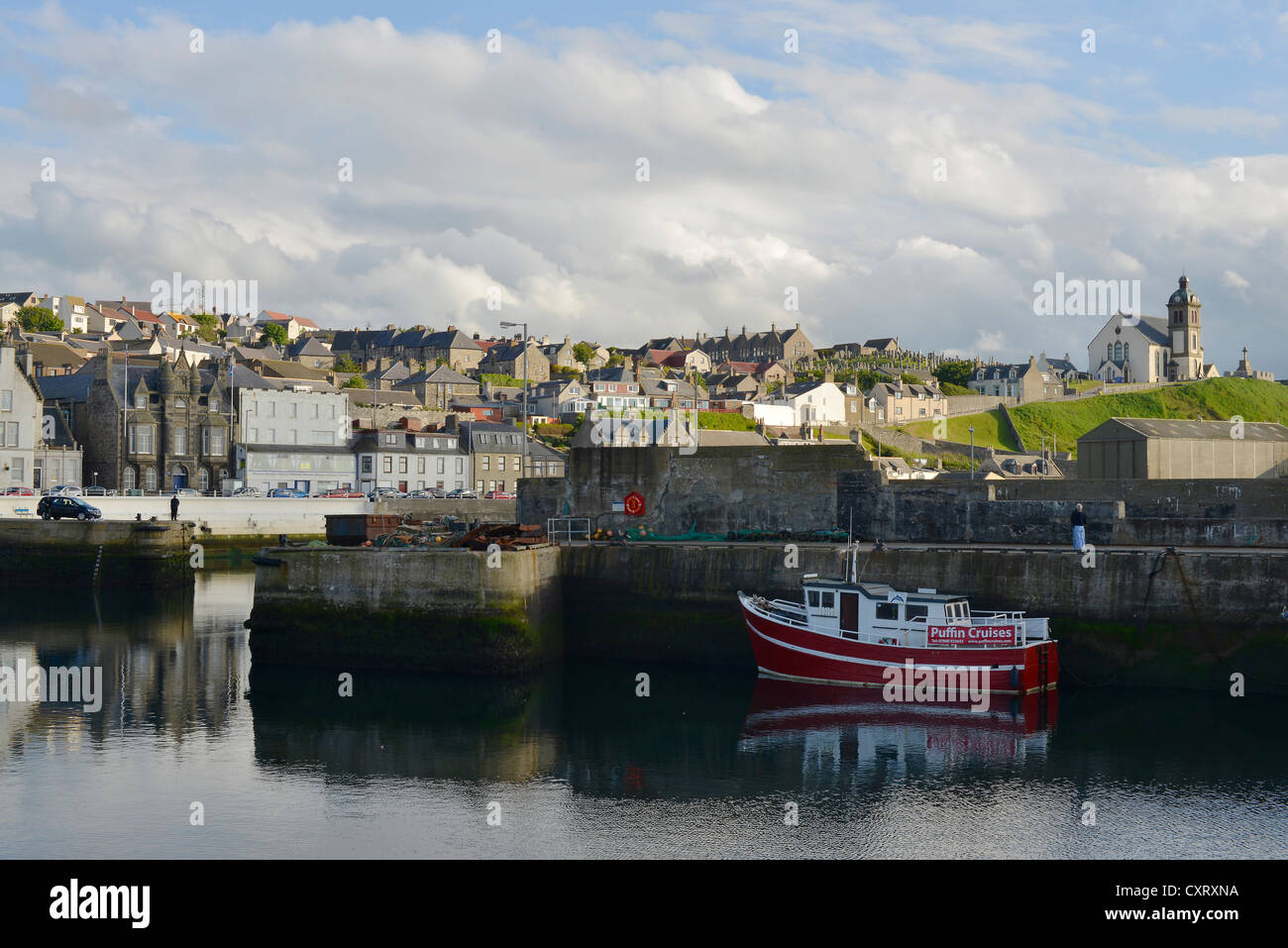 Harbour, pier, town of Macduff, Banffshire, Scotland, United Kingdom, Europe Stock Photo Alamy