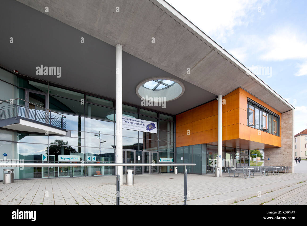 Technical University of Ilmenau, Humboldt Building, central lecture hall and seminar room building, Ilmenau, Thuringia Stock Photo