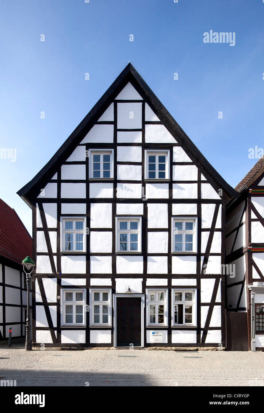 Half-timbered house, Soest, North Rhine-Westphalia, Germany, Europe, PublicGround Stock Photo