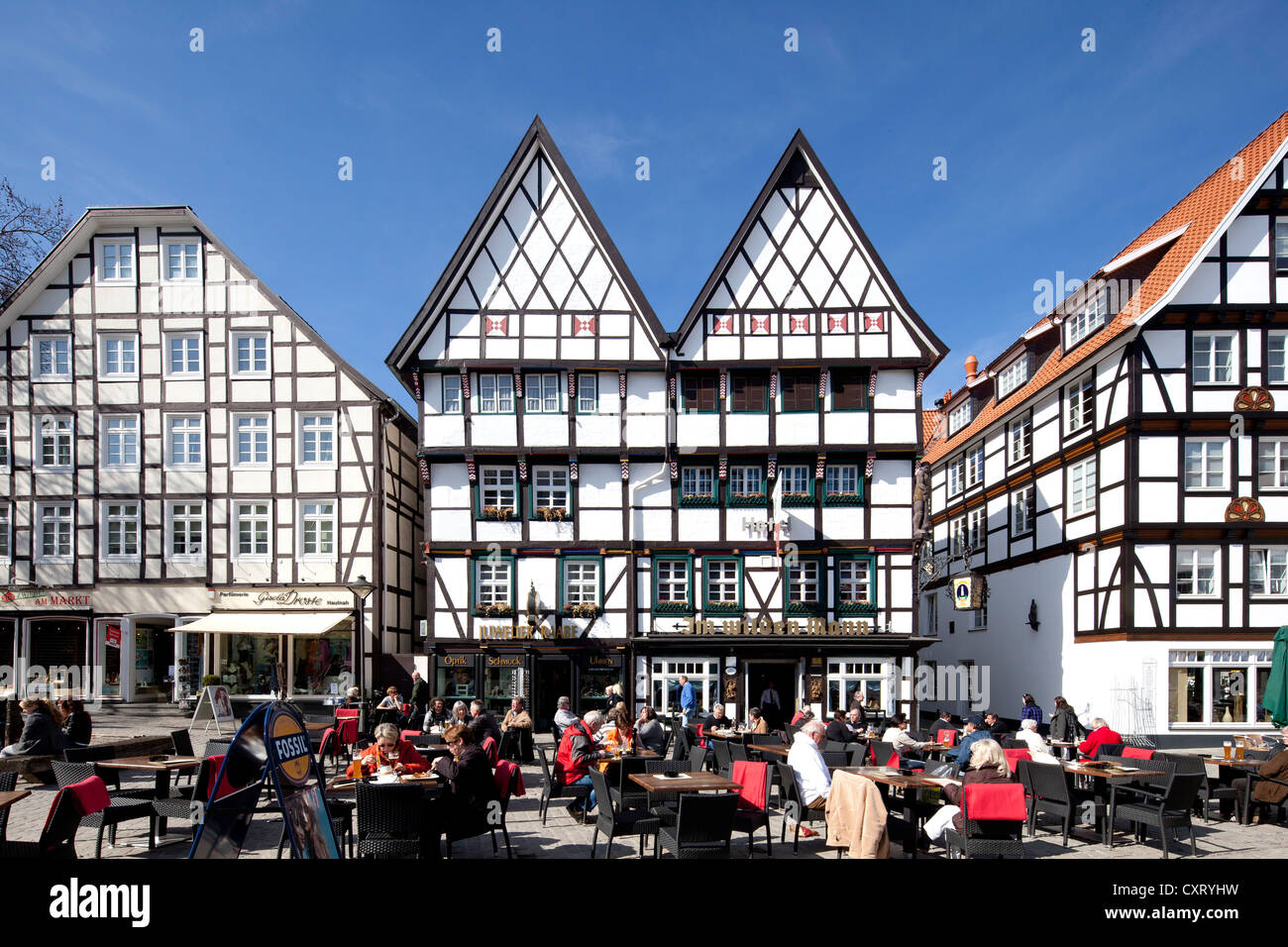 Half Timbered Houses On The Market Square Haus Im Wilden Mann
