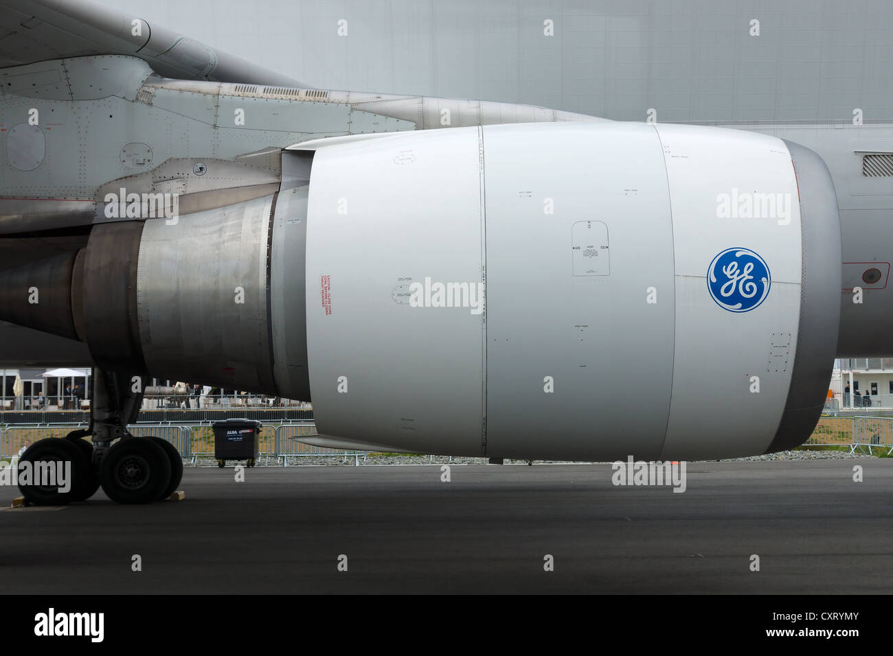 Airplane engine Airbus A300-600ST (Super Transporter) or Beluga Stock Photo