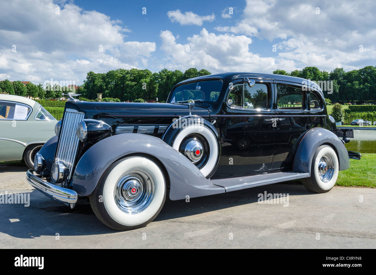 Vintage U.S.-American Packard Eight, built from 1938, festival of classic cars 'Retro Classics meets Barock' Stock Photo