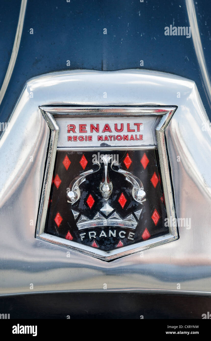 Early logo of the French car manufacturer Renault, festival of classic cars, 'Retro Classics meets Barock' Stock Photo