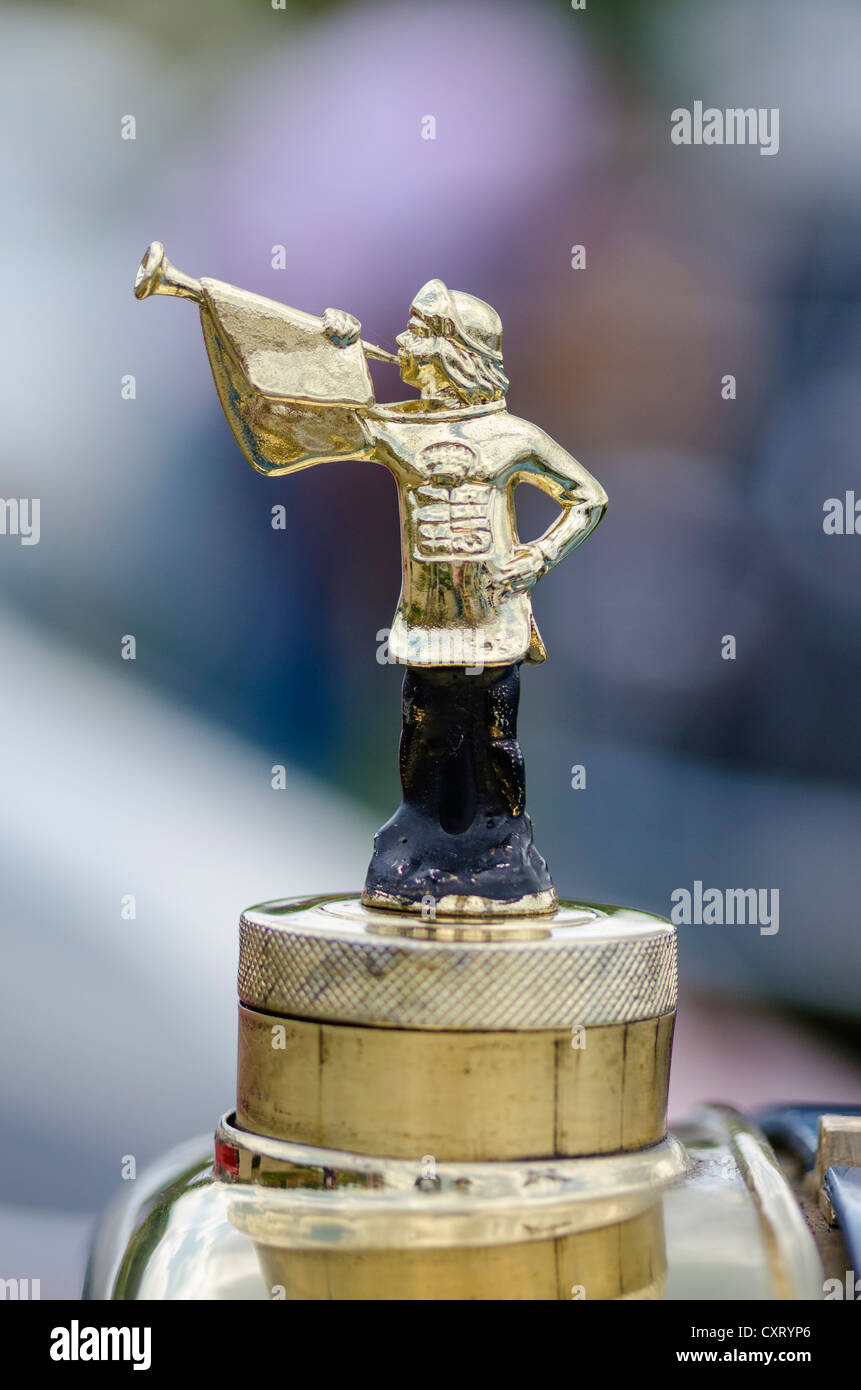 Early hood ornament on a vintage U.S.-American Cadillac, festival of classic cars, 'Retro Classics meets Barock' Stock Photo