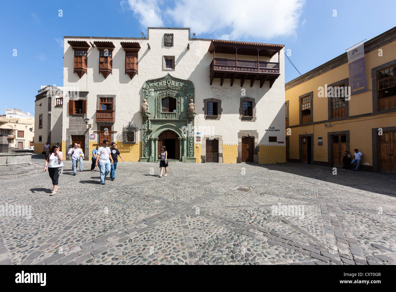 The late Gothic Casa Colon, las Palmas de Gran Canaria, Gran Canaria, Canary Islands, Spain, Europe, PublicGround Stock Photo