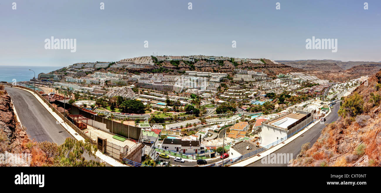 View over Puerto Rico, Gran Canaria, Canary Islands, Spain, Europe, PublicGround Stock Photo
