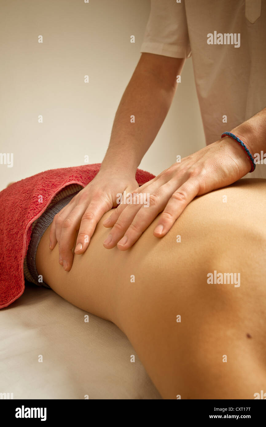 Massage therapist, massage Stock Photo