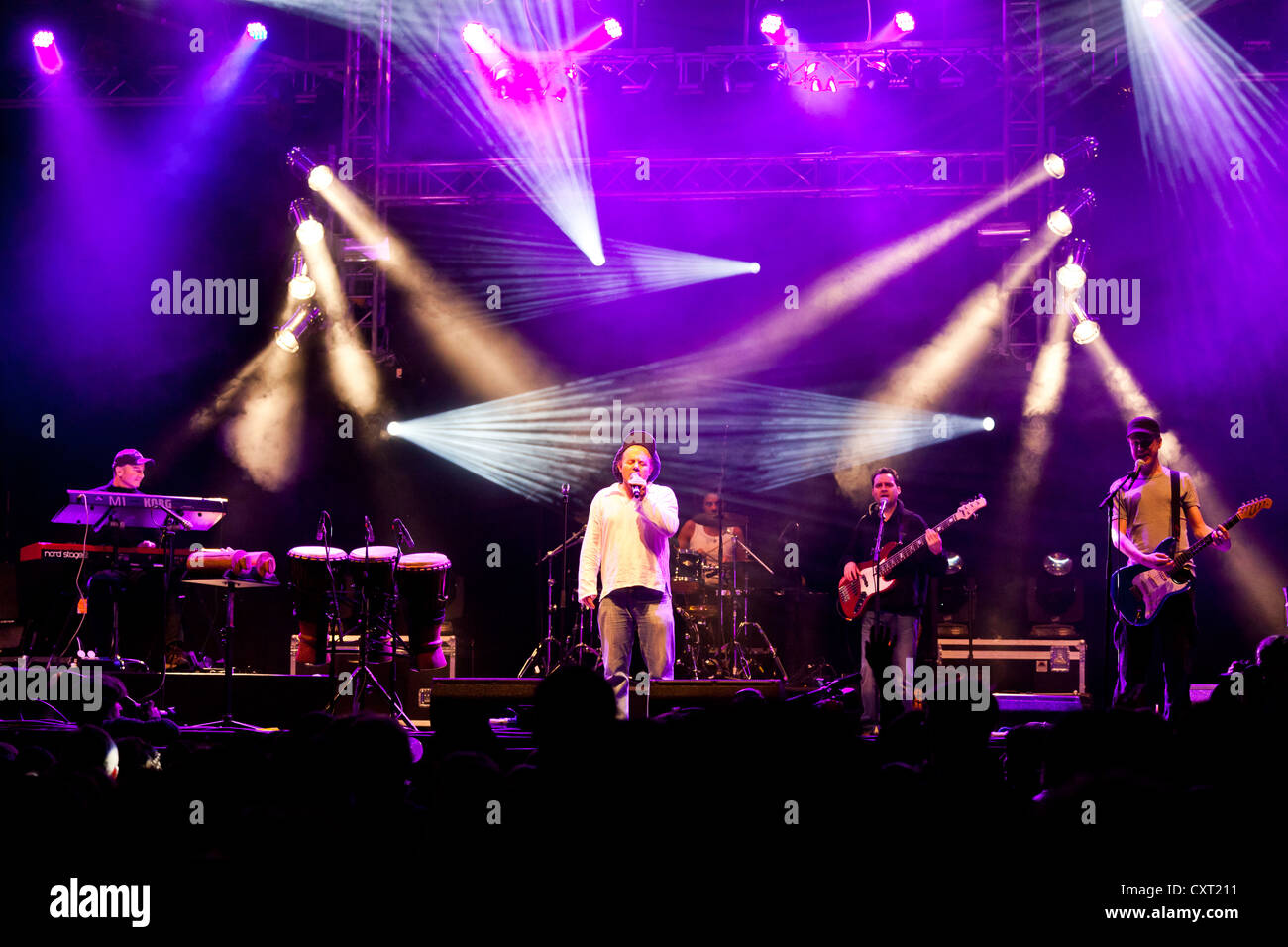 The Swiss Reggae musician Famara playing live at Soundcheck Open Air in ...