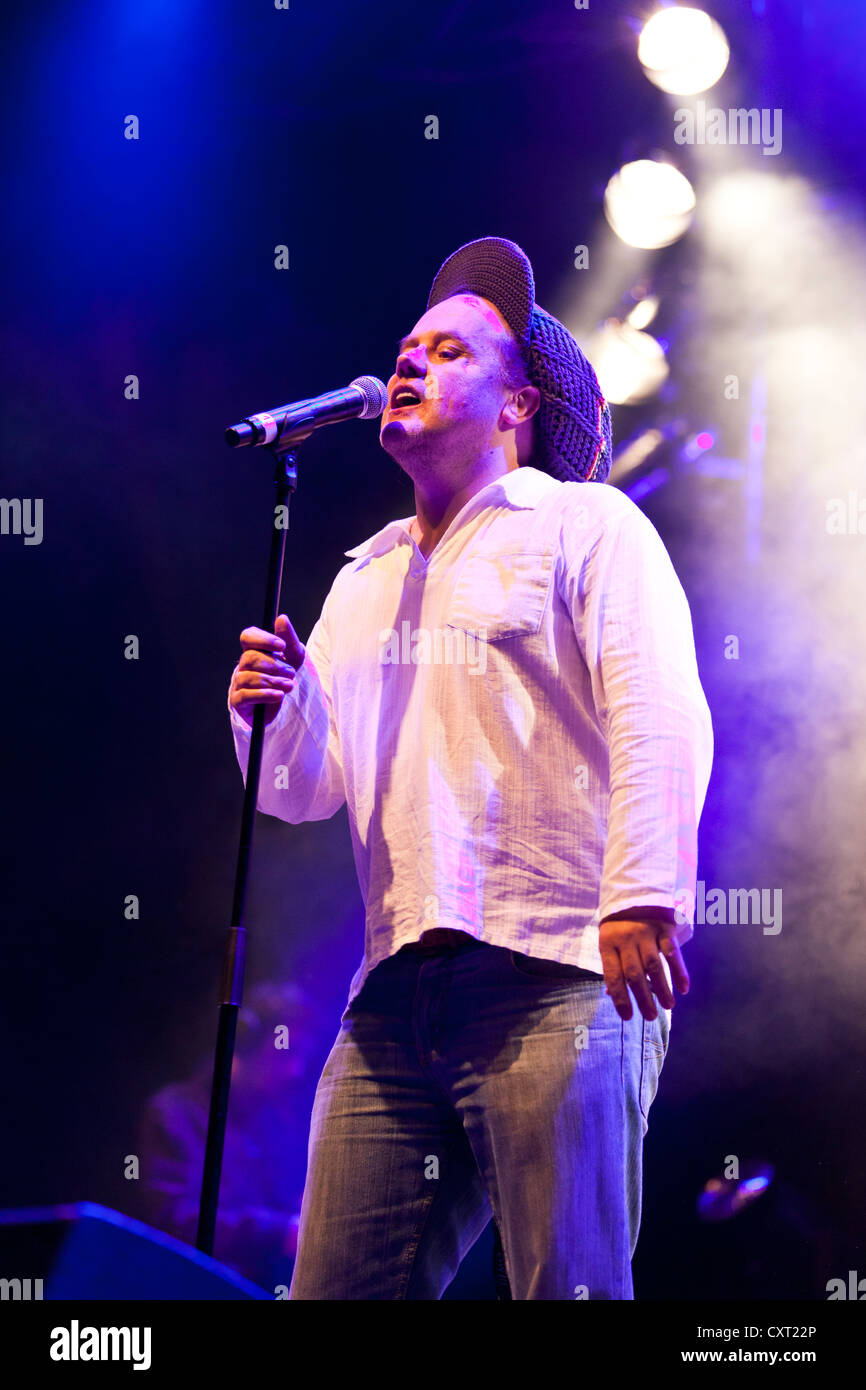 The Swiss Reggae musician Famara playing live at Soundcheck Open Air in ...