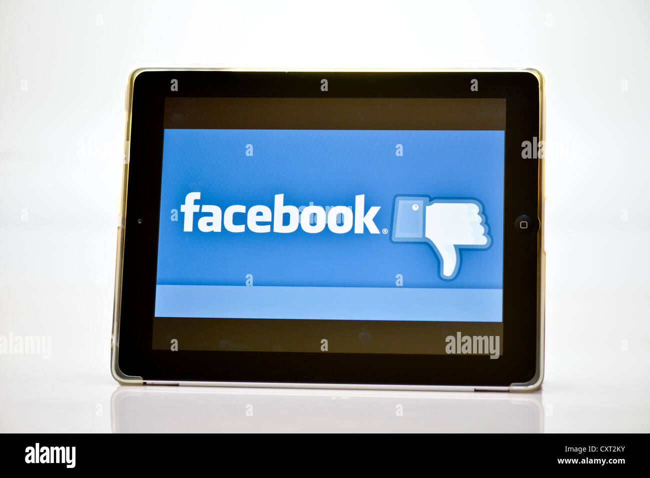 Facebook logo on an iPad Stock Photo