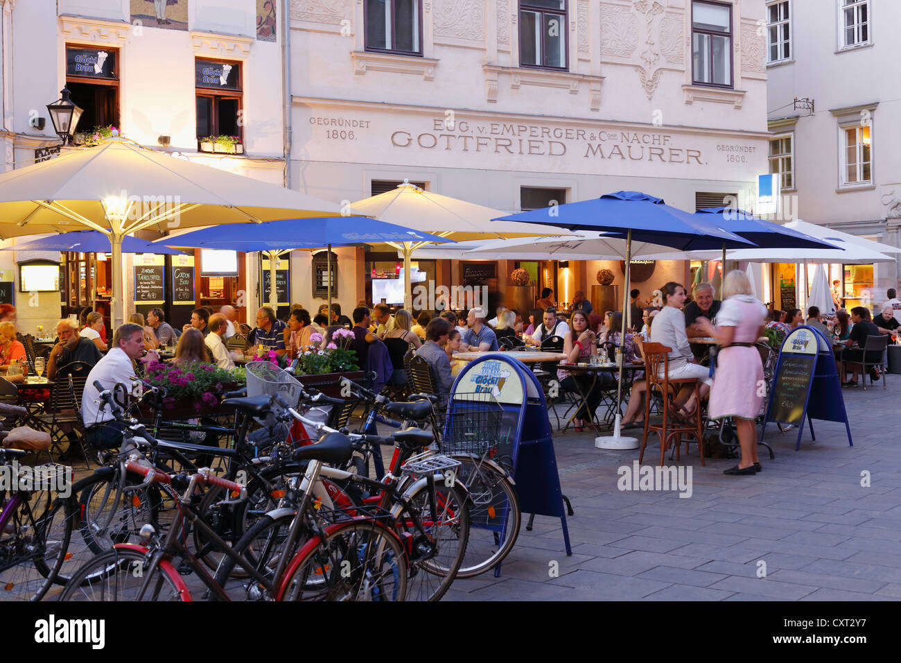 Glockenspielplatz square, so-called Bermuda Triangle, Graz, Styria, Austria, Europe, PublicGround Stock Photo