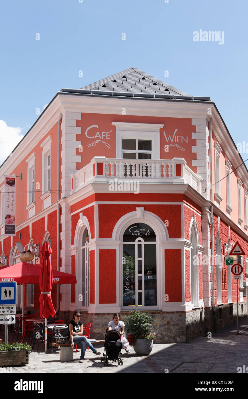 Café Wien, Muerzzuschlag near the Semmering Pass, Styria, Austria, Europe, PublicGround Stock Photo