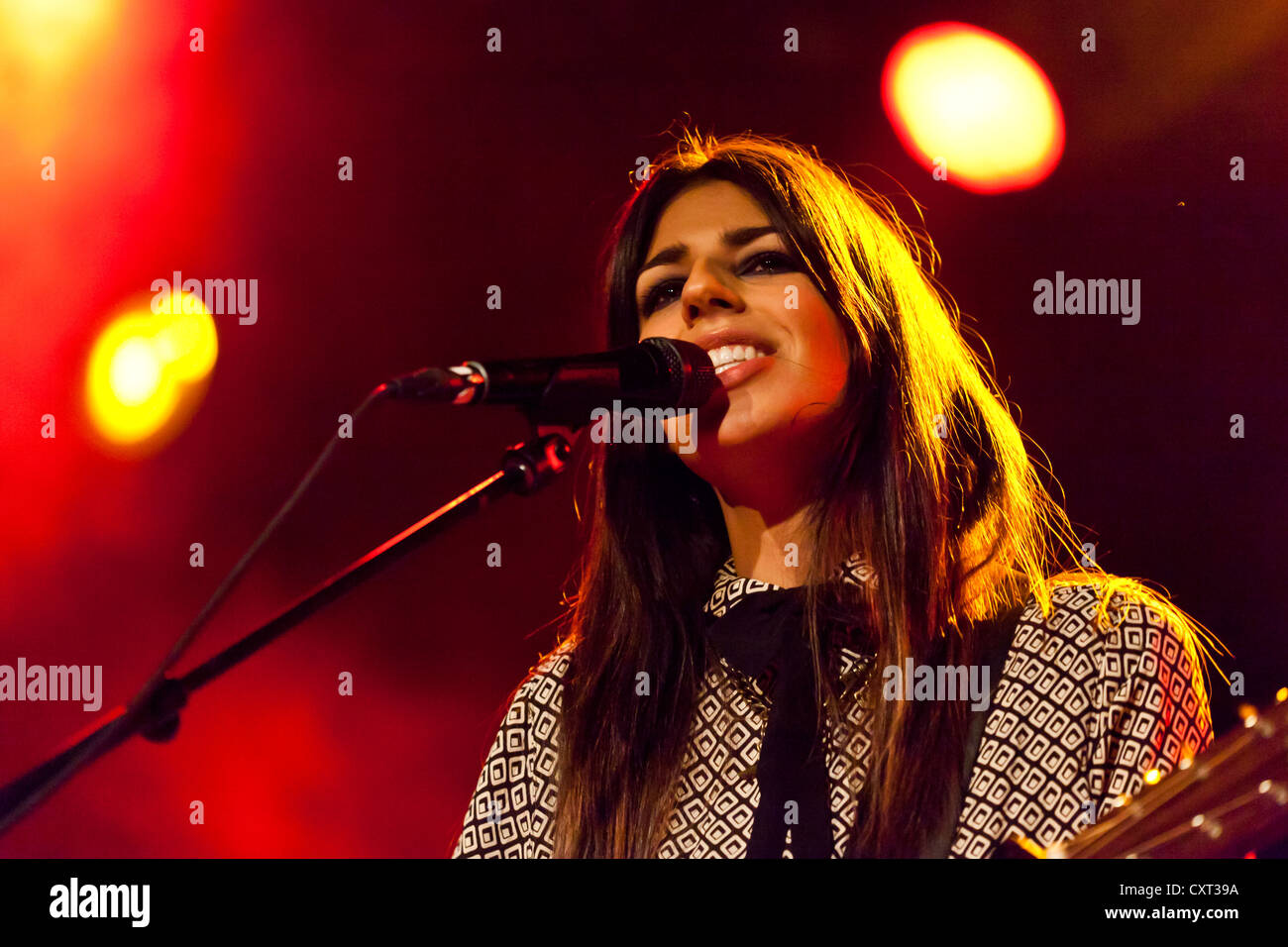 Brooke Fraser, New Zealand singer-songwriter, performing live at the Schueuer, Lucerne, Switzerland, Europe Stock Photo