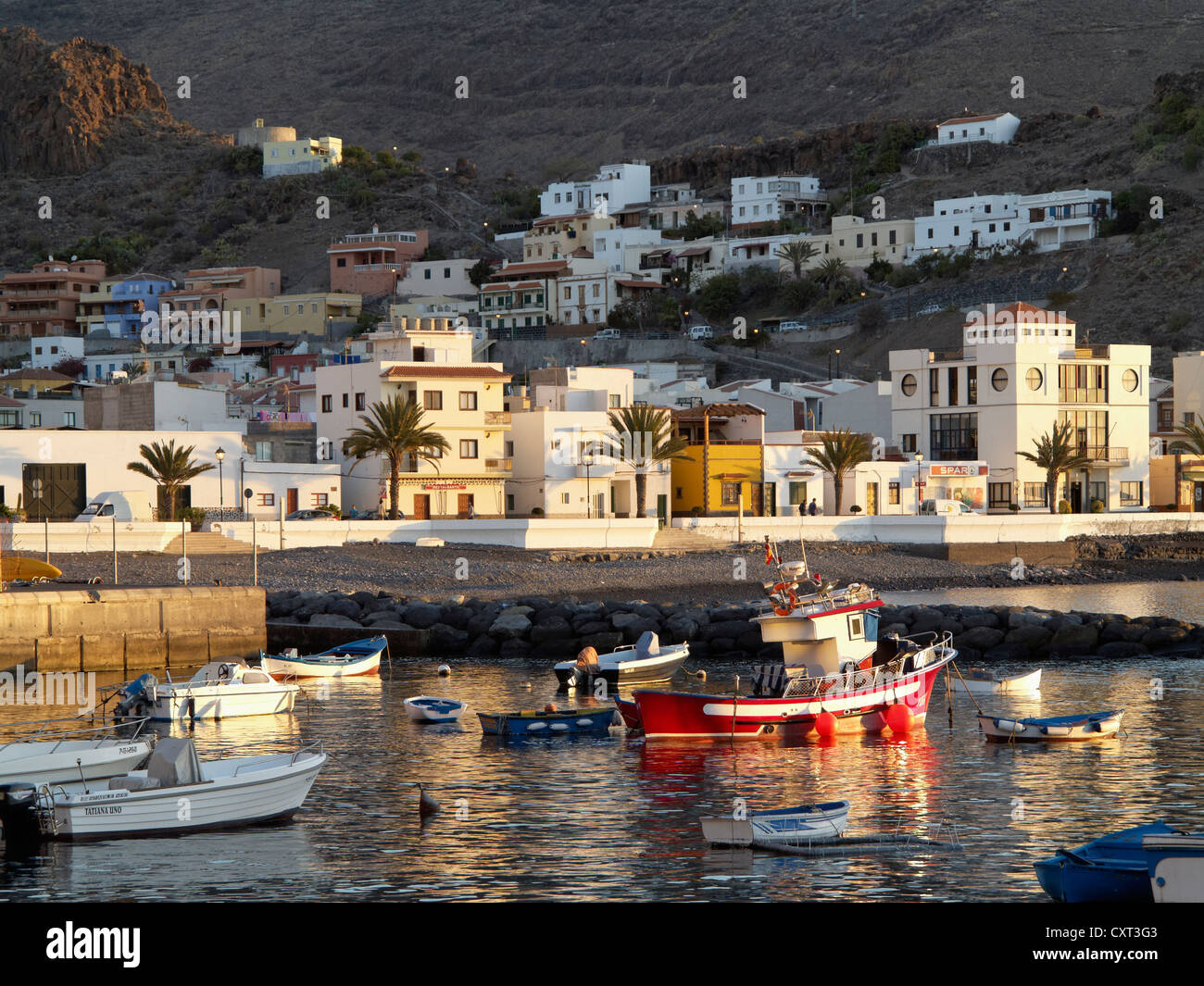 Harbour, Playa de Santiago, La Gomera, Canary Islands, Spain, Europe Stock Photo