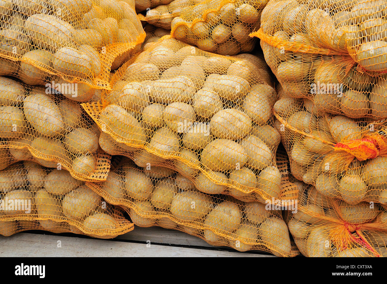 Bags of potatoes Stock Photo Alamy