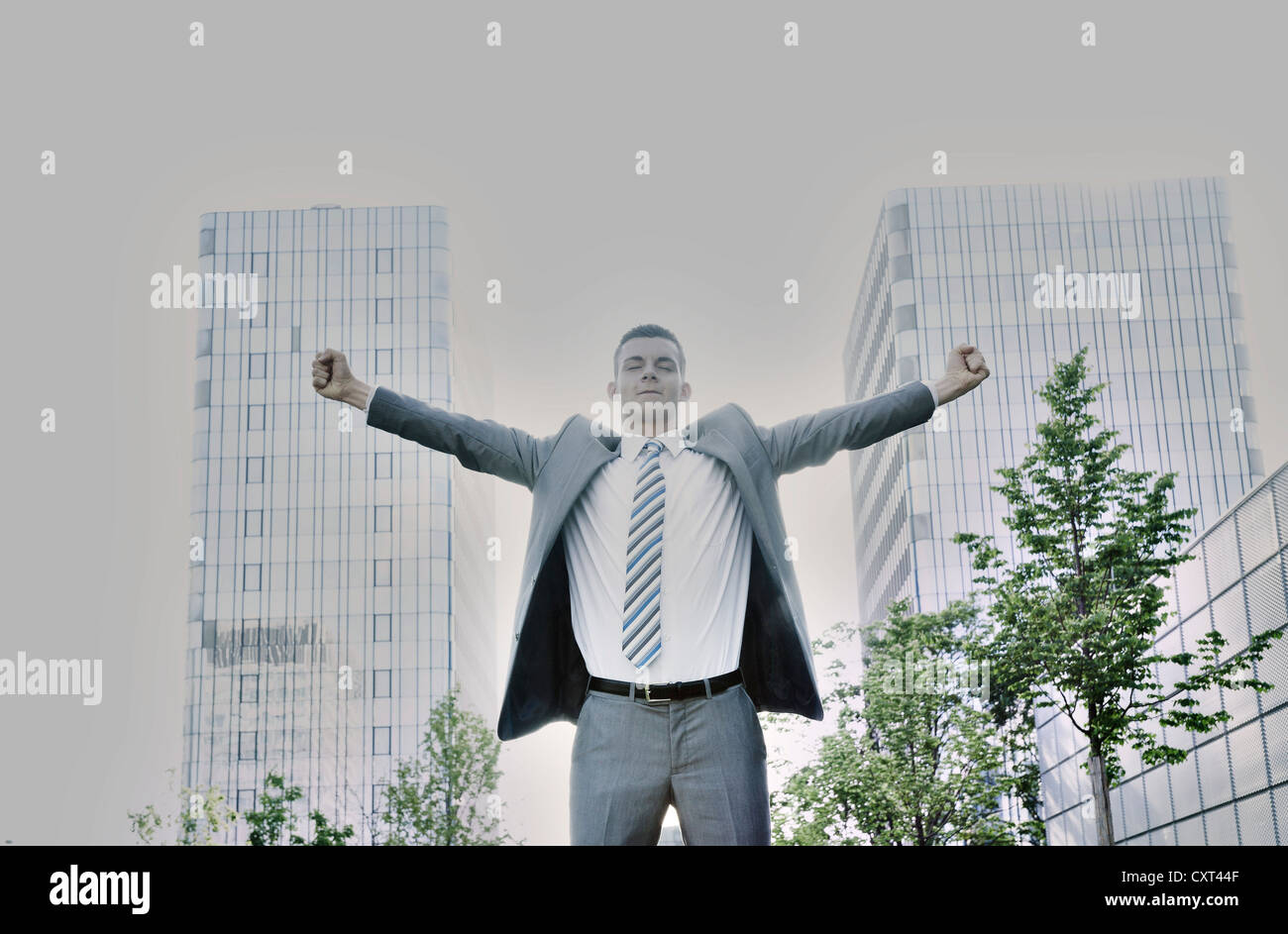 Businessman cheering hi-res stock photography and images - Alamy