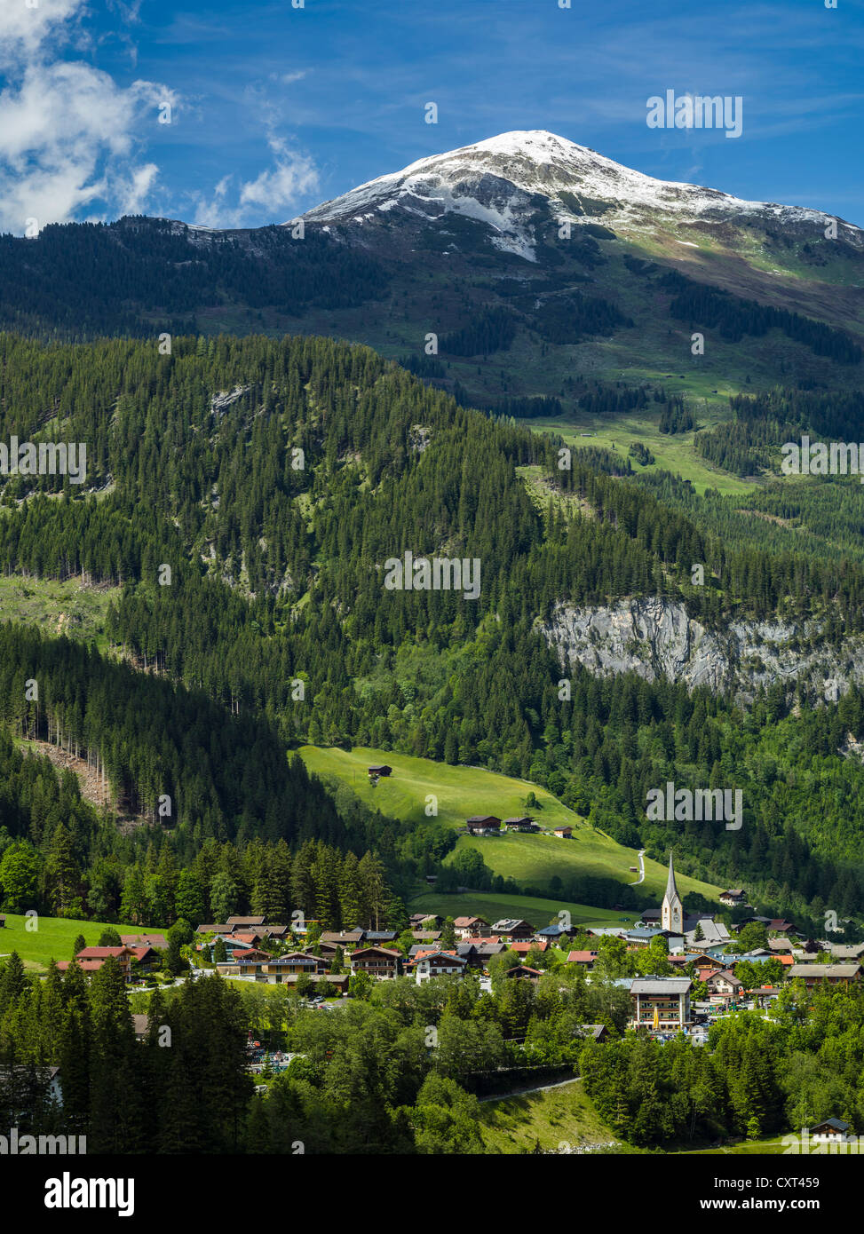 View of Mt Gernkogel, Pinzgau region, Austria, Europe Stock Photo