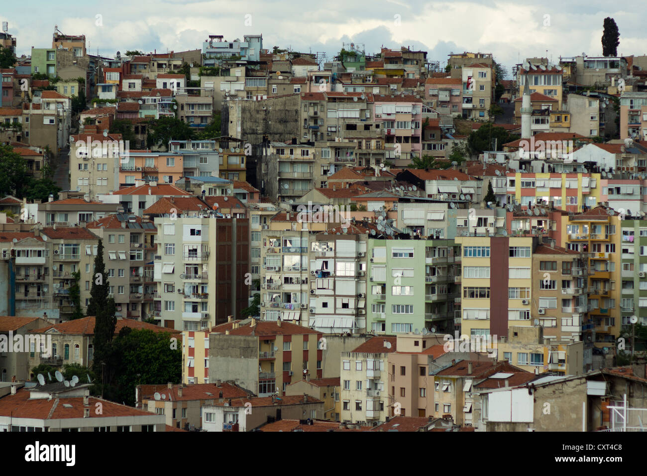 Residential houses in Izmir, Turkey, Eurasia, PublicGround Stock Photo