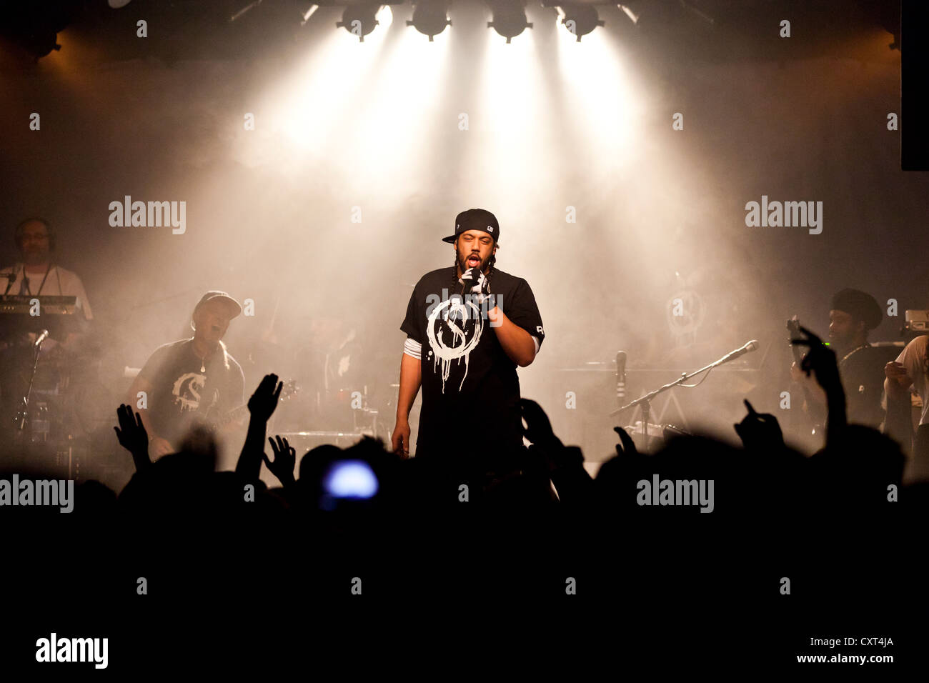 German rapper Samy Deluxe, live at the Schueuer concert hall, Lucerne, Switzerland, Europe Stock Photo
