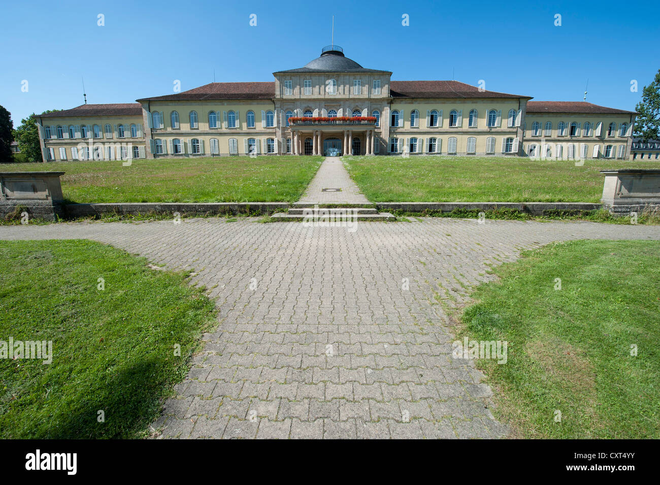 Schloss Hohenheim Castle, Hohenheim, Baden-Wuerttemberg, Germany, Europe Stock Photo