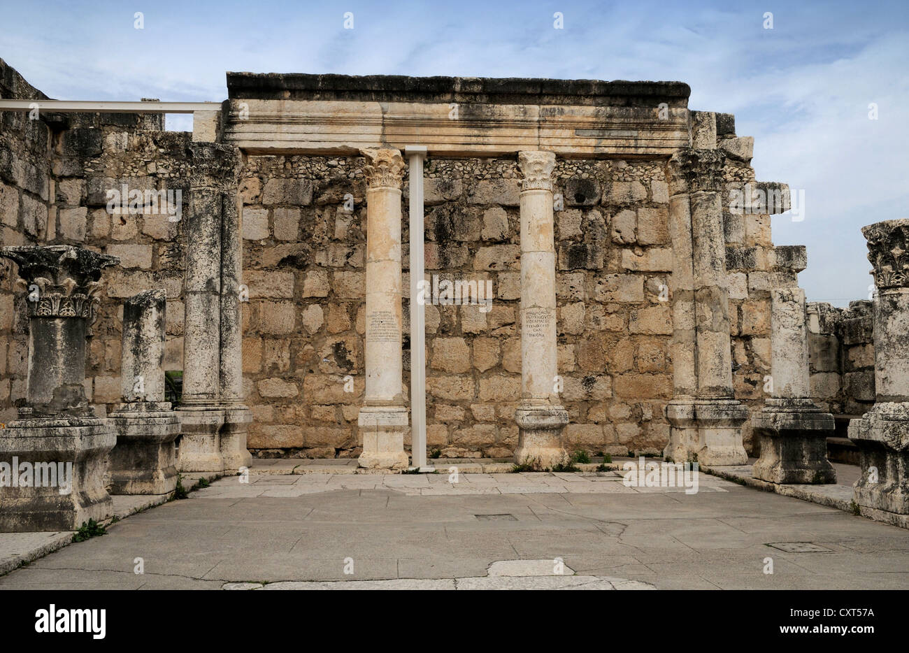 Synagogue in Capernaum, Israel, Middle East Stock Photo