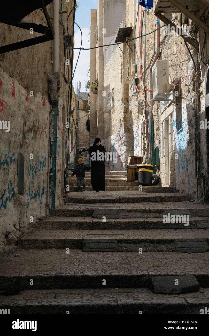 Alleyway in the Old City of Jerusalem, Israel, Middle East Stock Photo