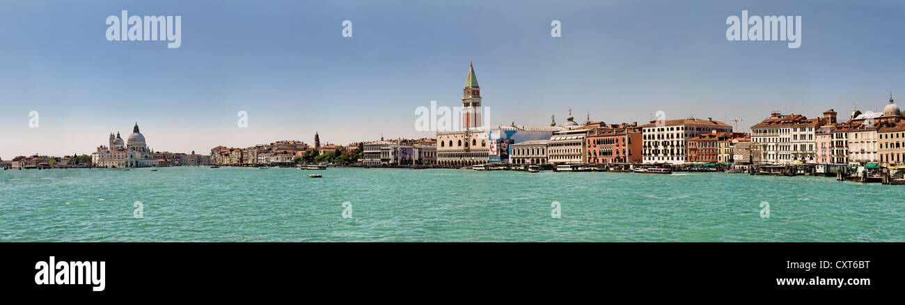 Panoramic view, cityscape, Venice from the water, Venice, Veneto, Italy, Europe Stock Photo