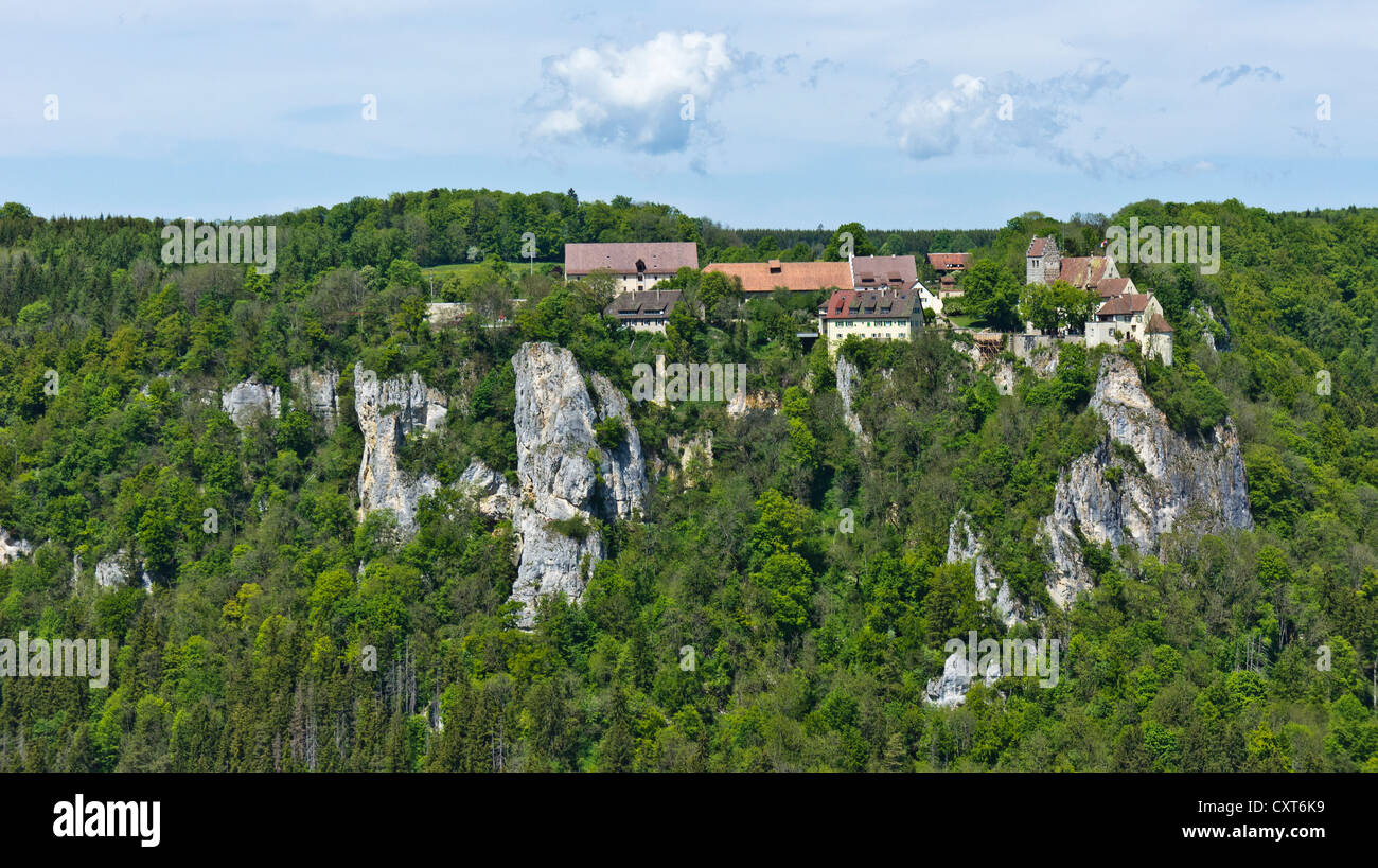 Schloss Werenwag Castle, Upper Danube Nature Park, Upper Danube Valley, Baden-Wuerttemberg Stock Photo
