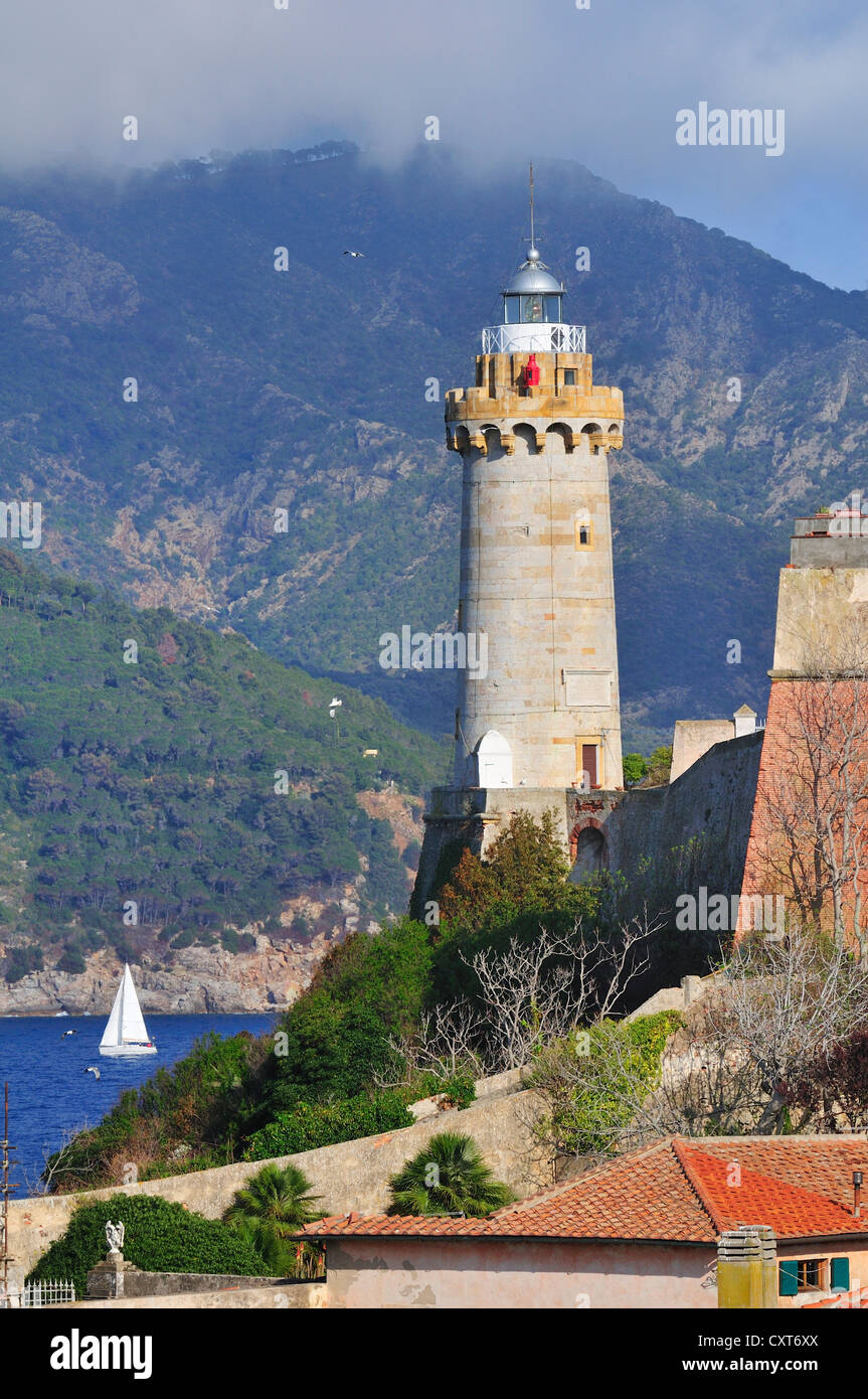 Lighthouse of Portoferraio, Elba, Tuscany, Italy, Europe Stock Photo