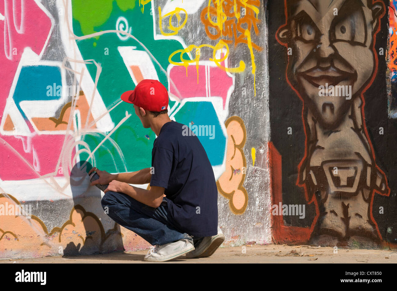Graffiti artists, Durban, KwaZuluNatal, South Africa, Africa Stock