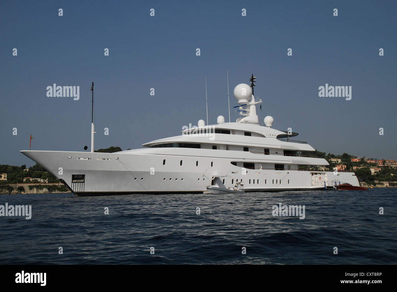 Ilona, a cruiser built by Amels Holland, length: 73.69 meters, built in 2004, Cap Ferrat, French Riviera, France, Europe Stock Photo