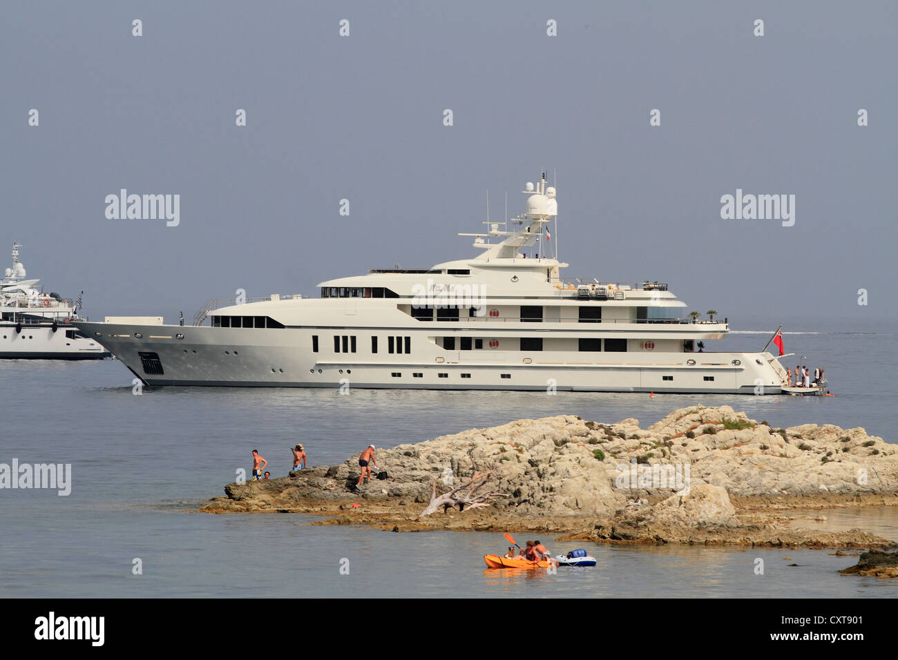 RoMa, a cruiser built by Viareggio Superyachts, length: 61, 80 meters, built in 2009, French Riviera, France, Europe Stock Photo