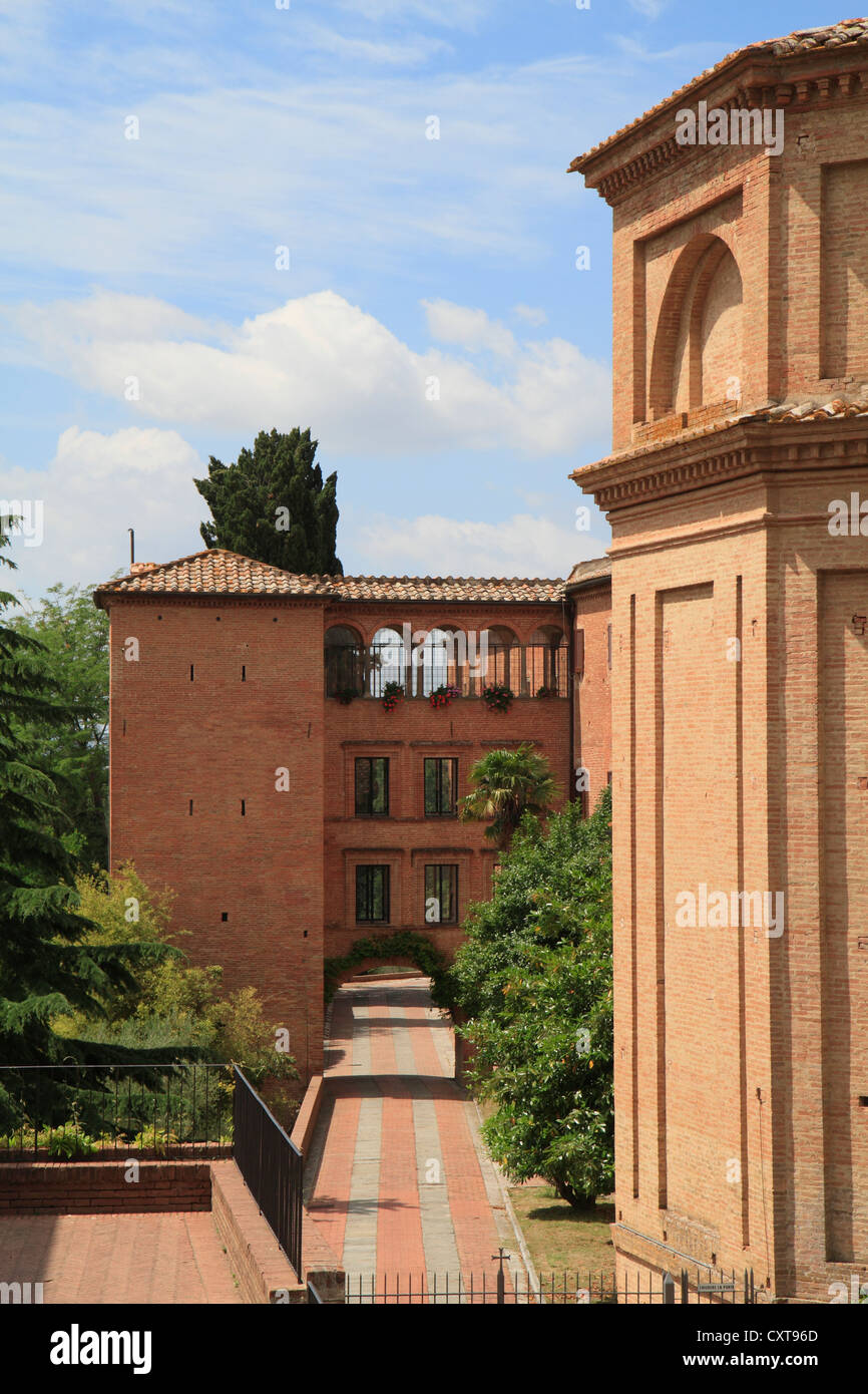 Abbazia di Monte Oliveto Maggiore, monastery, Tuscany, Italy, Europe Stock Photo