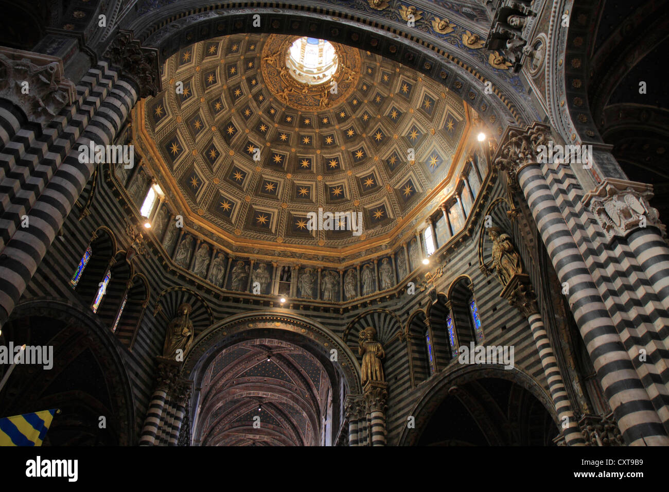 Dome of the transept, Siena Cathedral or Cathedral of Santa Maria Assunta, Siena, Tuscany, Italy, Europe Stock Photo