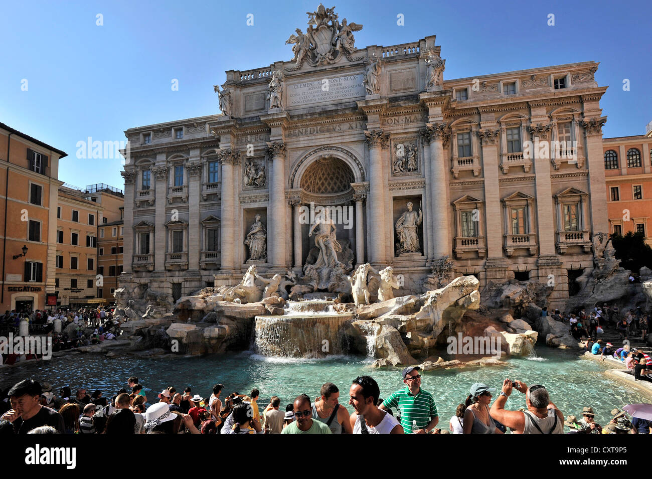 Fontana di Trevi fountain, Trevi Fountain, Rome, Lazio region, Italy, Europe Stock Photo