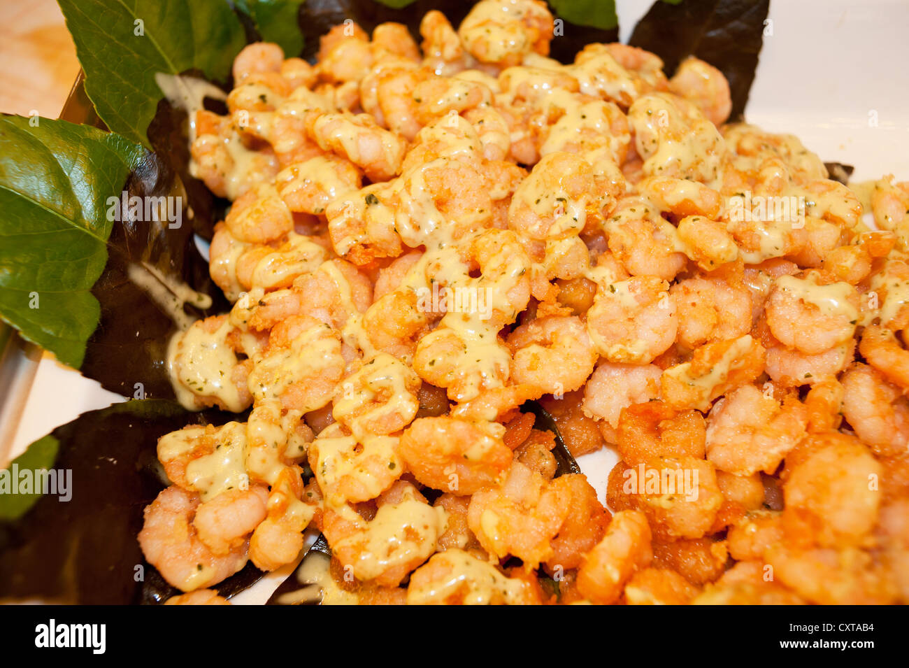 Chinese food, fried shrimp Stock Photo - Alamy