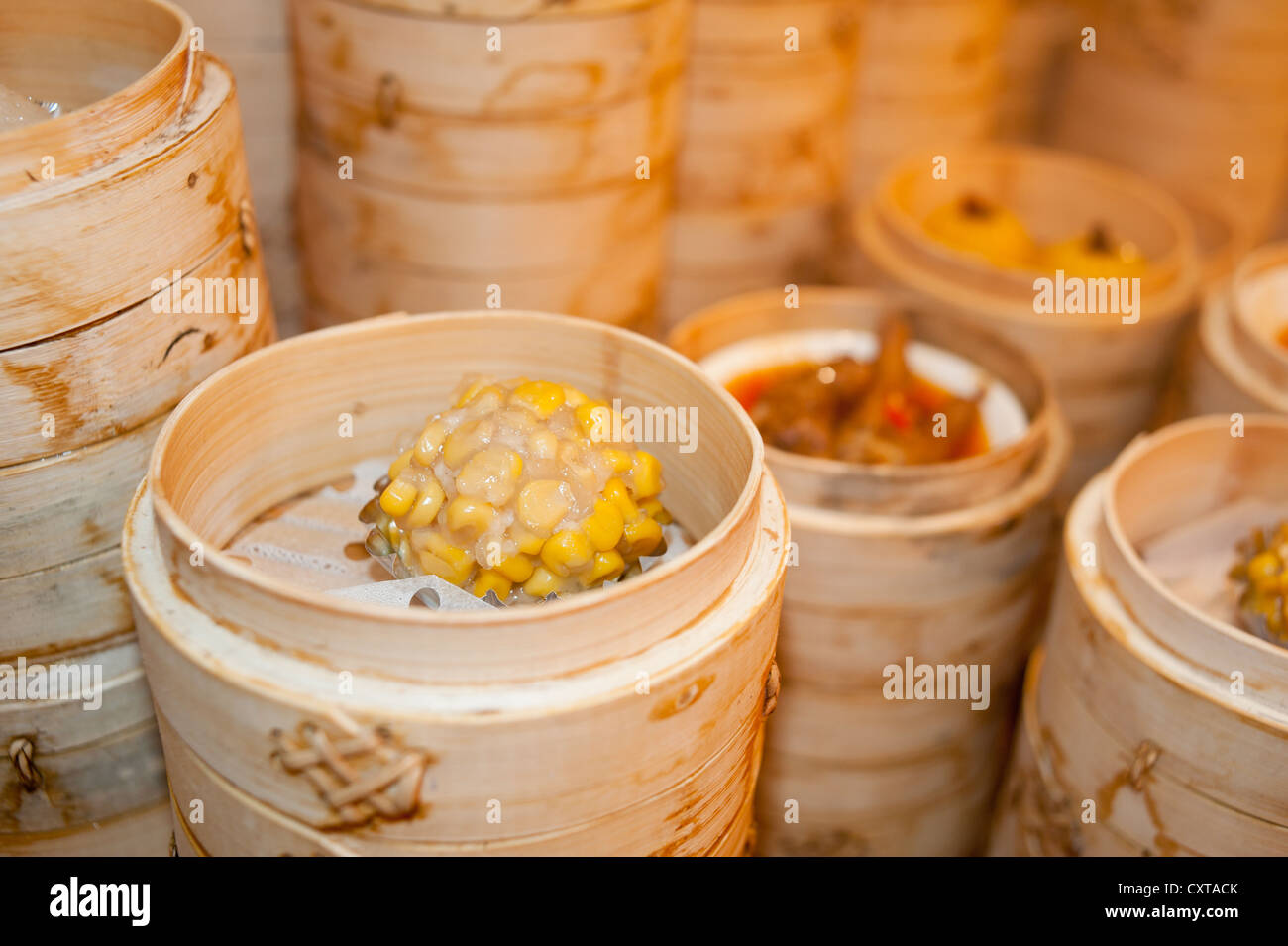 Chinese food, steamed corn Stock Photo Alamy