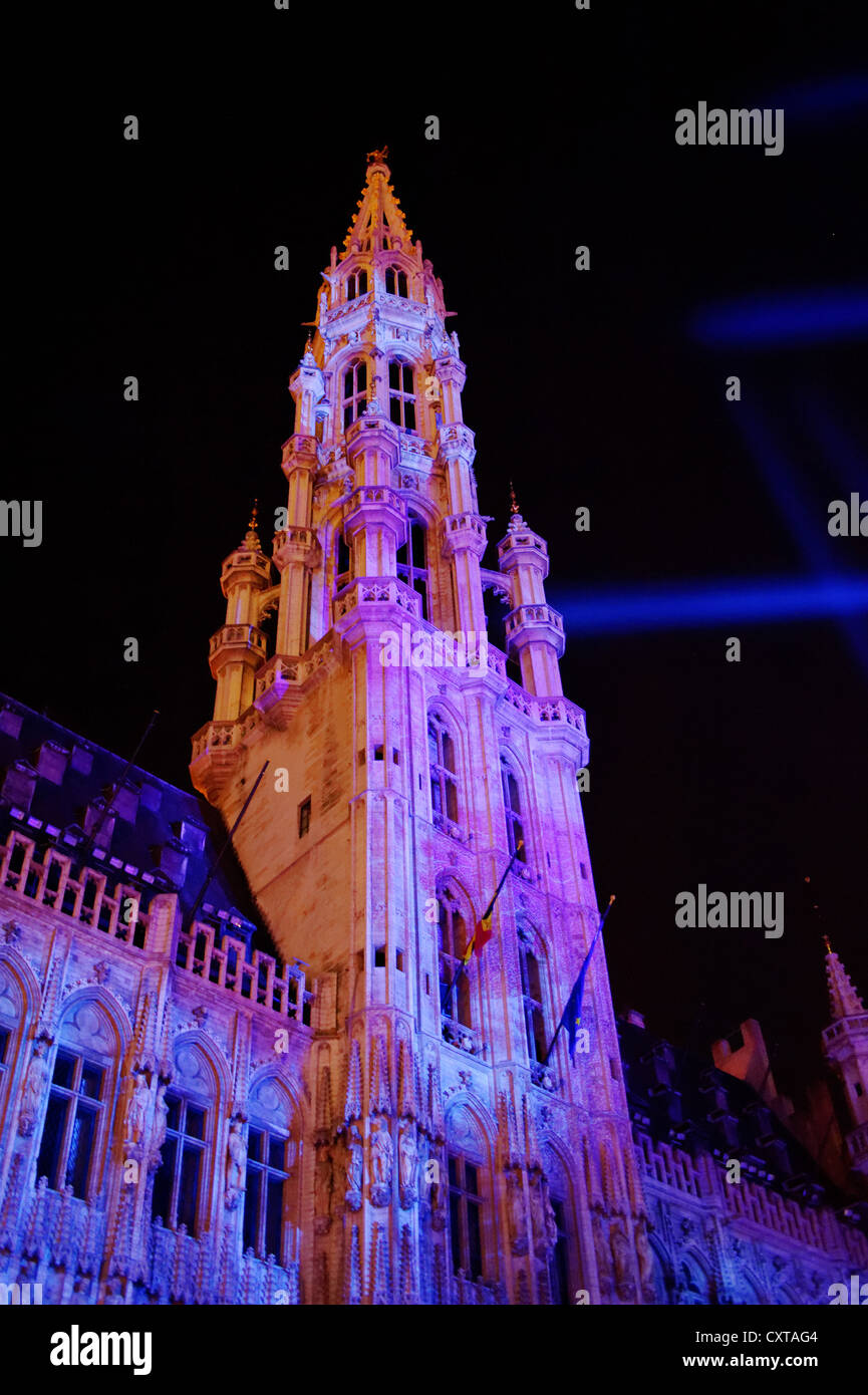 Grand Place Light Show Stock Photo Alamy