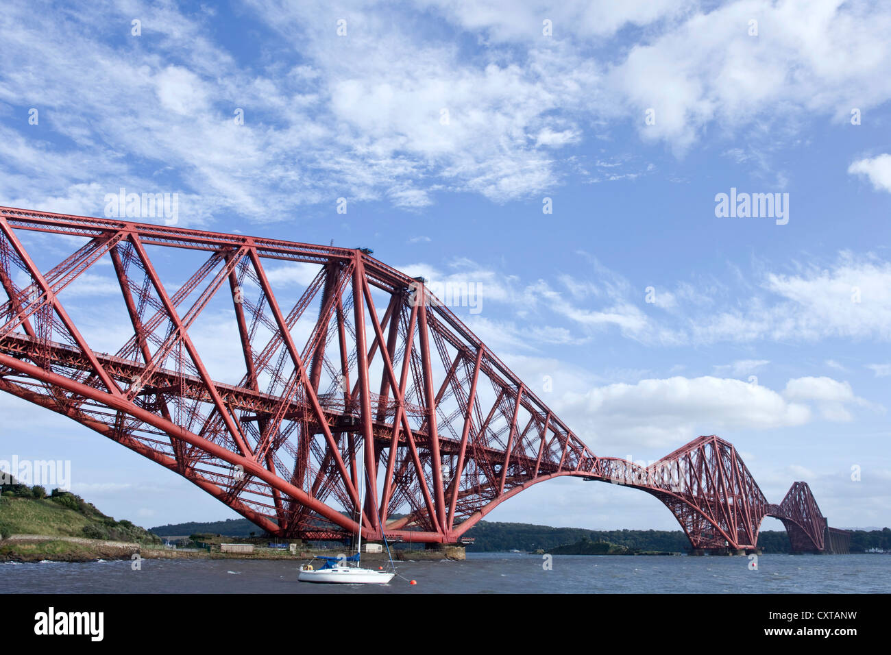 The Forth Rail Bridge from North Queensferry, Fife Scotland Stock Photo