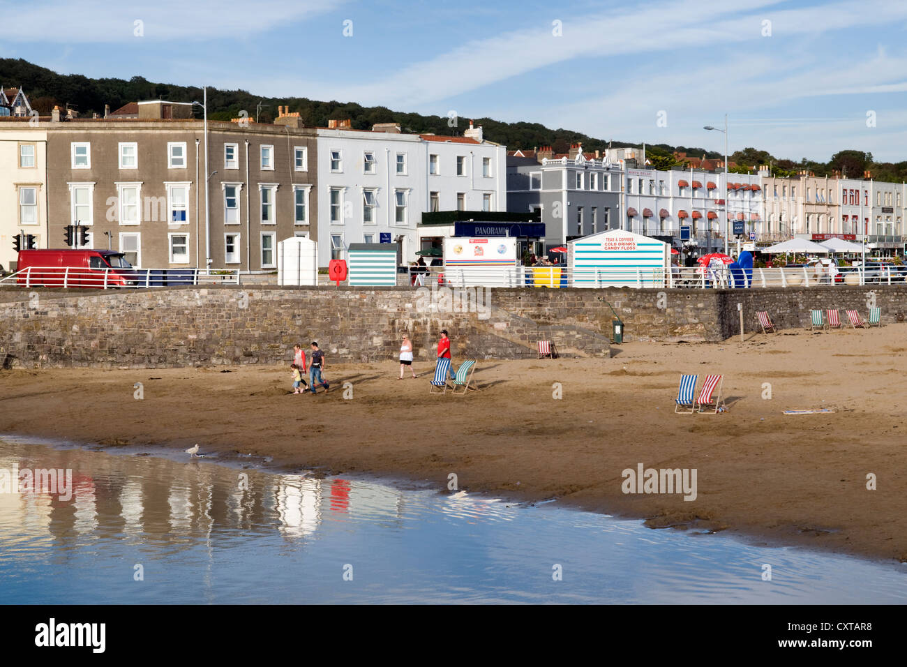 Weston Super Mare beach and sea front, England, UK Stock Photo