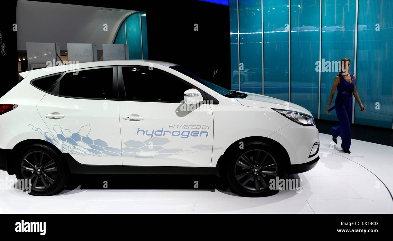 Hundai ix 35 FCEV,Fuel Cell,Electric car, zero emission, Paris Motor Show, France Stock Photo