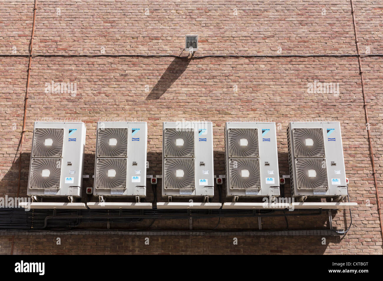 Air conditioning units, UK Stock Photo Alamy
